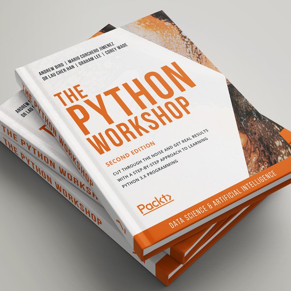 Programming book cover with the title 'The Python Workshop book cover'