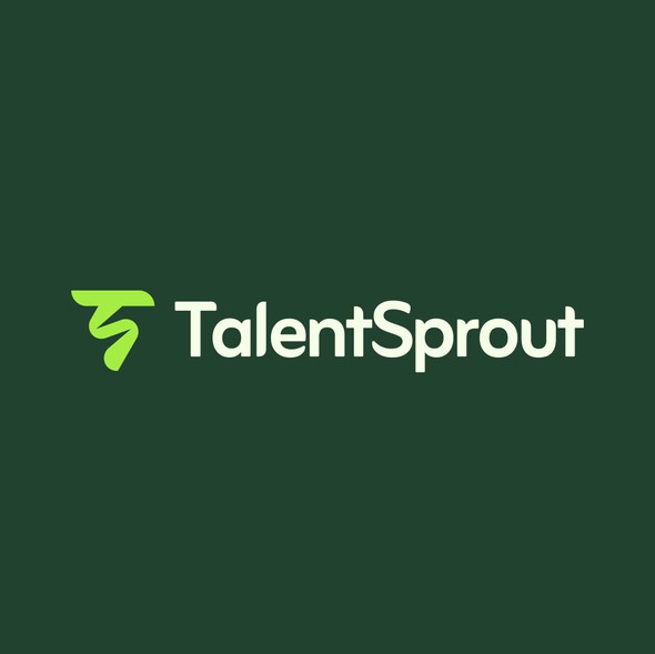 Monogram design with the title 'TalentSprout: AI Recruitment Growth'