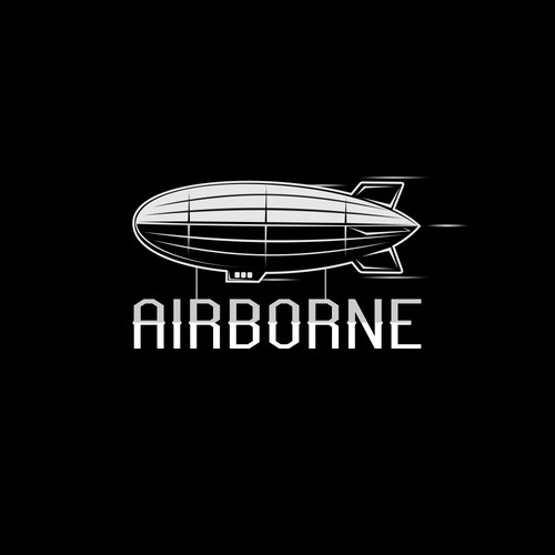 Balloon logo with the title 'Airborne Podcast Logo '