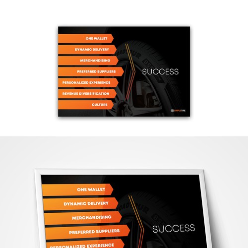 Print-ready design with the title 'Creative, inspiring poster for tech company.'