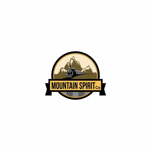 Liquor store logo with the title 'Logo for Mountain Spirit Co'