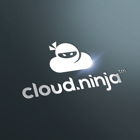 Ninja design with the title 'cloud.ninja -  Logo needed for 3d rendering and cloud collaboration site.'