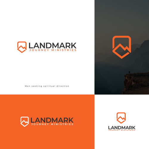 Religious logo with the title 'Landmark Journey Ministries'