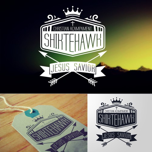 Jesus logo with the title 'Create a new logo for one of New Brunswick's top summer camps'