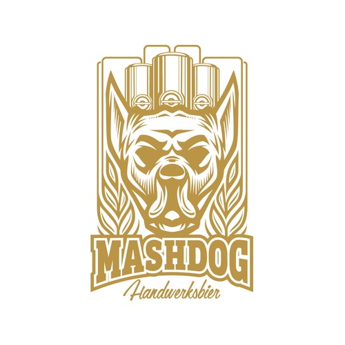 Grain logo with the title 'Handmade Brew Logo'