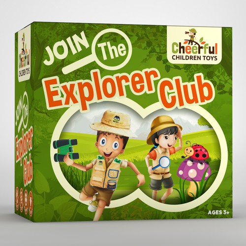 Game packaging with the title 'Playful package design concept for kids toy kit'
