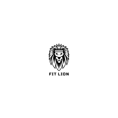 Wildlife logo with the title 'Cool Lion logo for fitness'