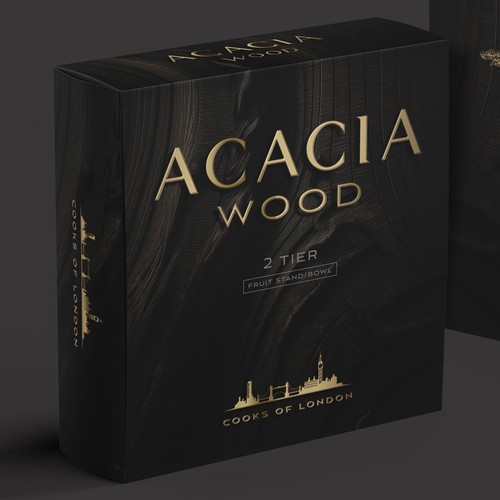 Wood packaging with the title 'Packaging for a Wood Fruit Bowl'