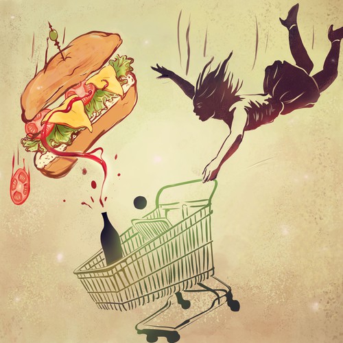 Sandwich illustration with the title 'toast '