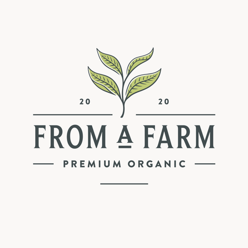 Tea logo with the title 'From a Farm'