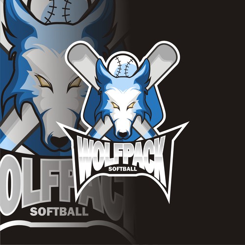 Softball logo with the title 'esport logo'