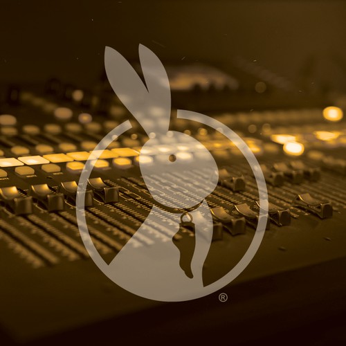 Sketchbook logo with the title 'Image of a rabbit with a lucky human foot on a necklace around his neck.'