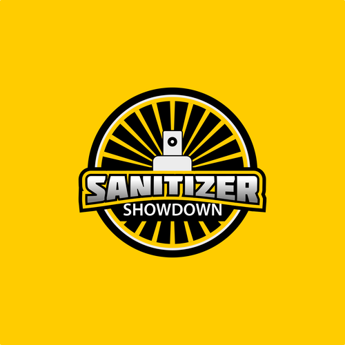 Spray logo with the title 'Logo Concept for Sanitizer Showdown'