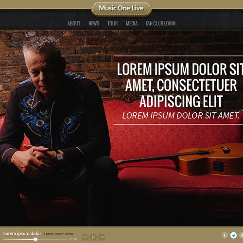 Music website with the title 'Music One Live'