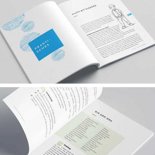 Catalogue design with the title 'Training manual design'