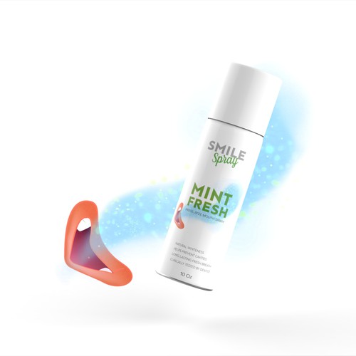 Spray label with the title 'Spray Mouthwash'