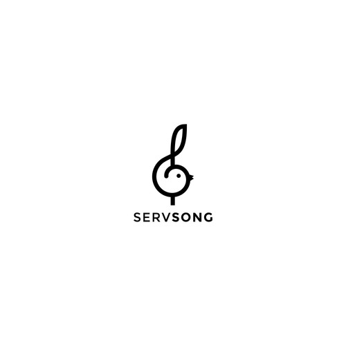 Song logo with the title 'Musician logo design'