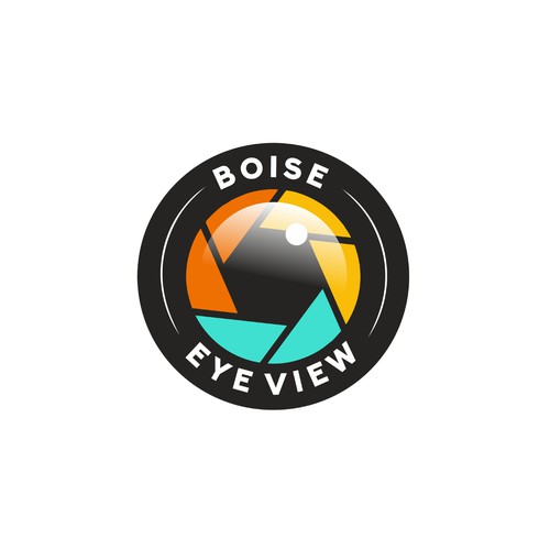 Lens logo with the title 'Logo Design for BOISE EYE VIEW - Street Photographer'
