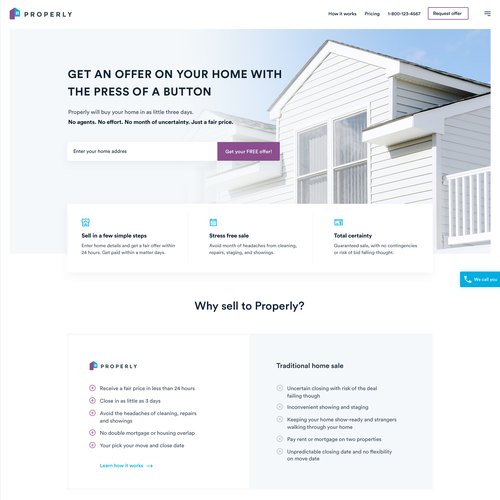 Blue website with the title 'Real Estate Agency'