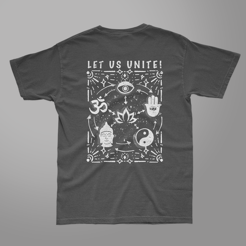 Religious t-shirt with the title '1st win 99d - Spiritual Meditation Yoga T-shirt'