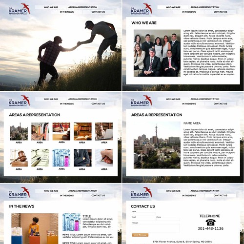 Layout website with the title 'Layout for an Immigration Law Firm'