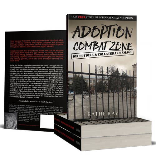 Raw design with the title 'Book cover winner for a book about adoption'