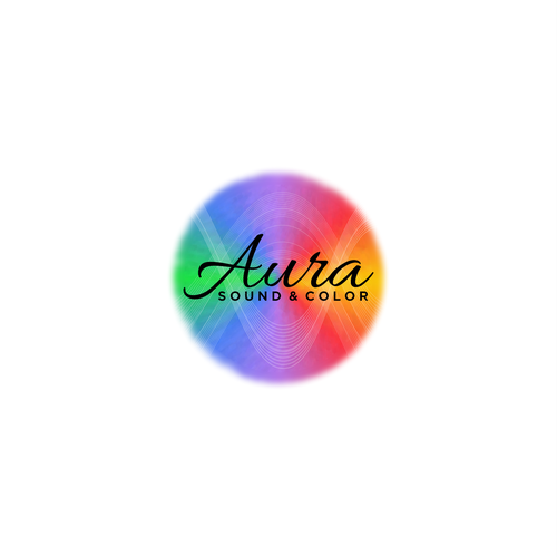 Chakra design with the title 'Aura Sound & Color Logo Design'
