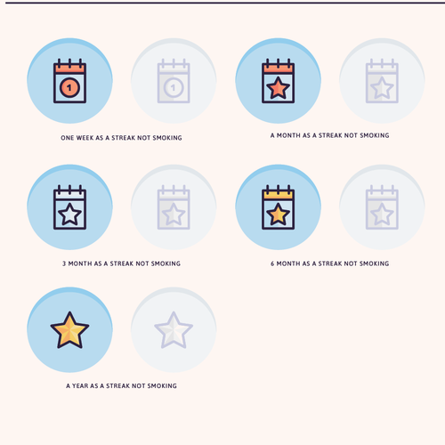 Icon illustration with the title 'Icon sets for achievement'