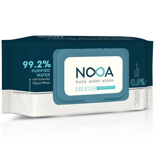 Clinic design with the title 'Baby Water Wipes'