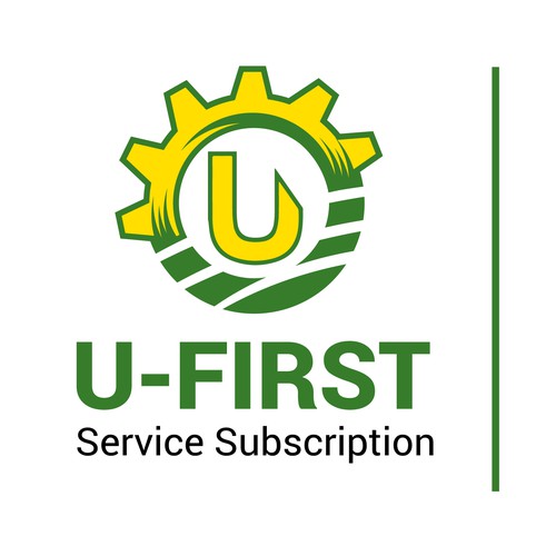 Customer service design with the title 'Modern logo for United "U" First Customer Program'