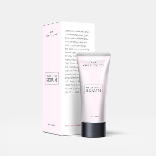 Serum packaging with the title 'Cream tube design'