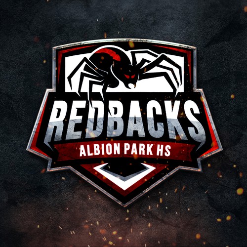 Powerful logo with the title 'new powerful sports logo for High School'