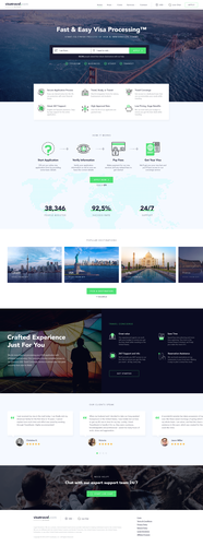 Airbnb design with the title 'Visa and Travel'