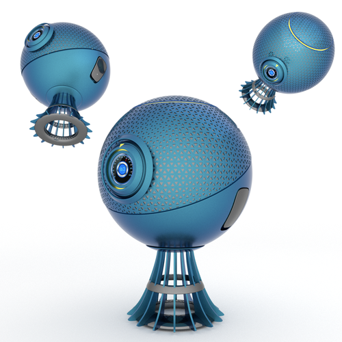 3D rendering design with the title 'Electric grill design'