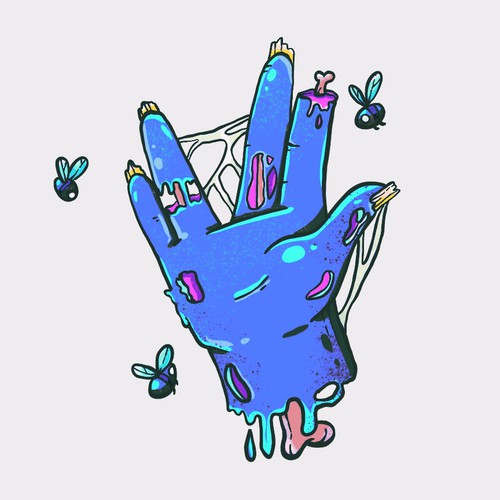 Hand t-shirt with the title 'Hands up'