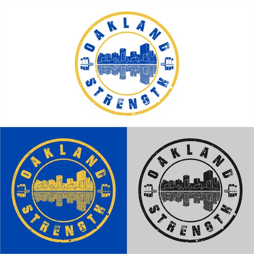 Skyline logo with the title 'Vintage Logo for gym'