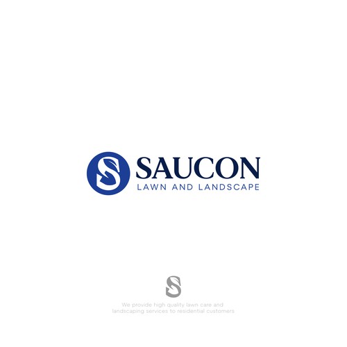 Lawn design with the title 'Saucon lawn and landscape Logo'