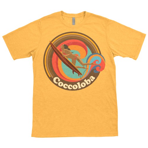 Beach t-shirt with the title 'T-shirt Ilustration vintage'