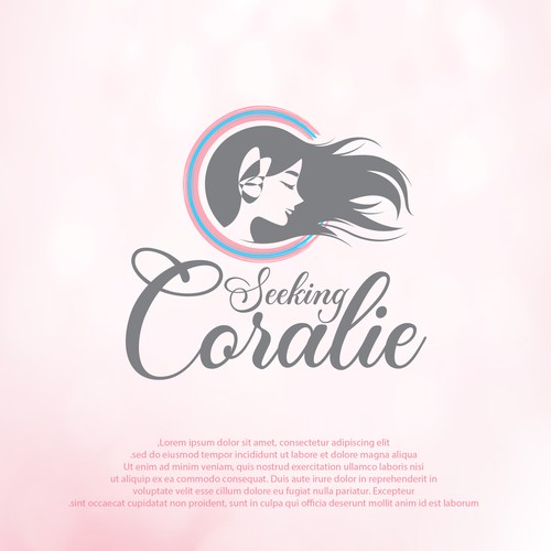 Transformation logo with the title 'Seeking Coralie Logo '