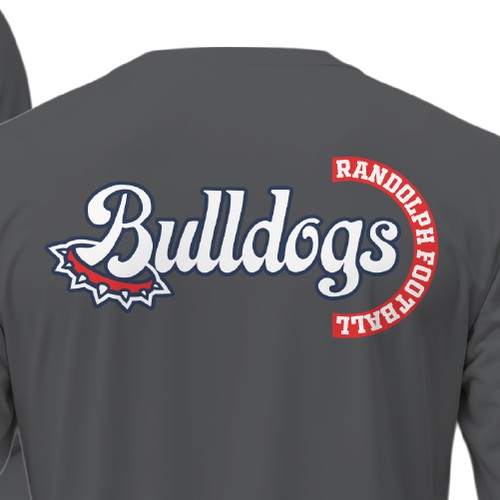 American football logo with the title 'Sports Team Logo Design – Bulldogs Concept'