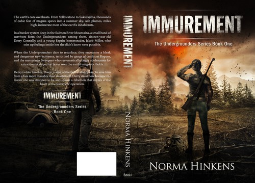 Post-apocalyptic book cover with the title 'Immurement by Norma Hinkens'