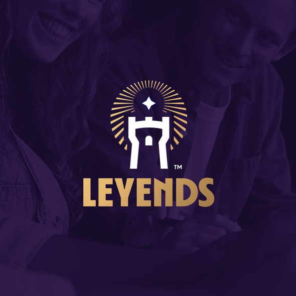 Castle design with the title 'Logo design for Leyends'