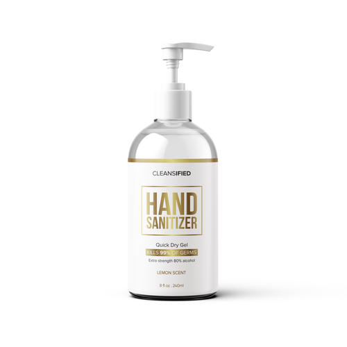 Quick design with the title 'Hand Sanitizer Label'