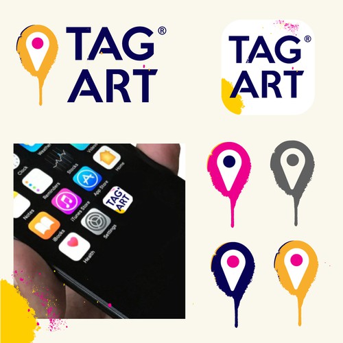 Street art logo with the title 'Logo Design for StreetArt App'