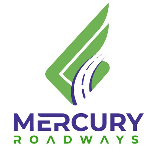 Delivery brand with the title 'Mercury Roadways - Brand Identity pack '