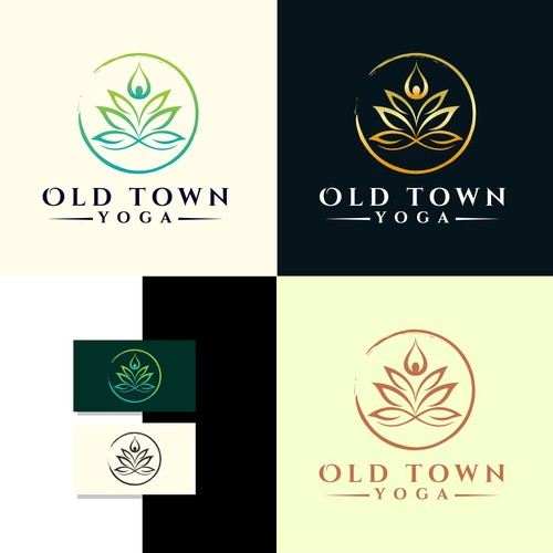 Yoga studio design with the title 'Old Town Yoga'