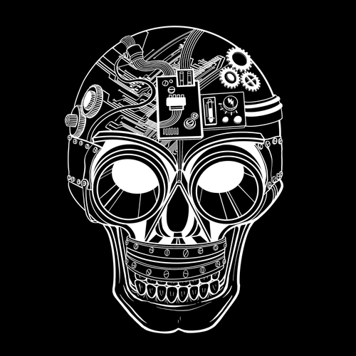 Sci-fi t-shirt with the title 'Science Skull 💀'
