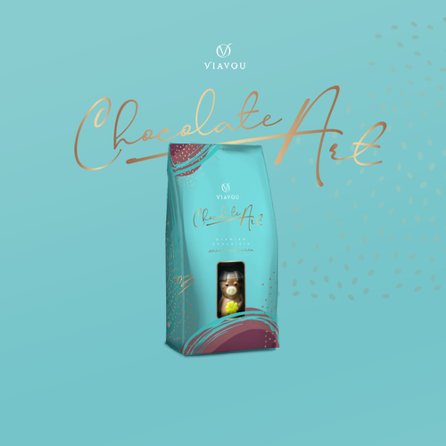 Mint design with the title 'VIAVOU Chocolate Art'