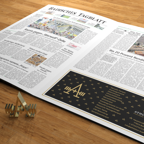 Advertising design with the title 'newspaper add'