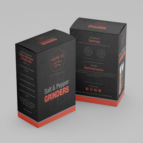 Salt packaging with the title 'Salt & Pepper Grinder Set Packaging'